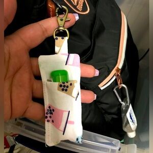Handmade keychains chapstick holder